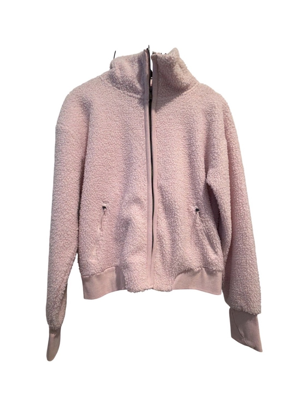 NWOT Cozy Baby Pink Sherpa Zip-Up Jacket
